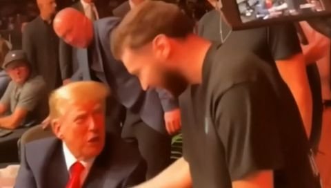 Streamer Adin Ross Meets Donald Trump at UFC Tournament