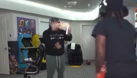 Friend of Kai Cenat sets off firecracker on stream and nearly burns down streamer's house