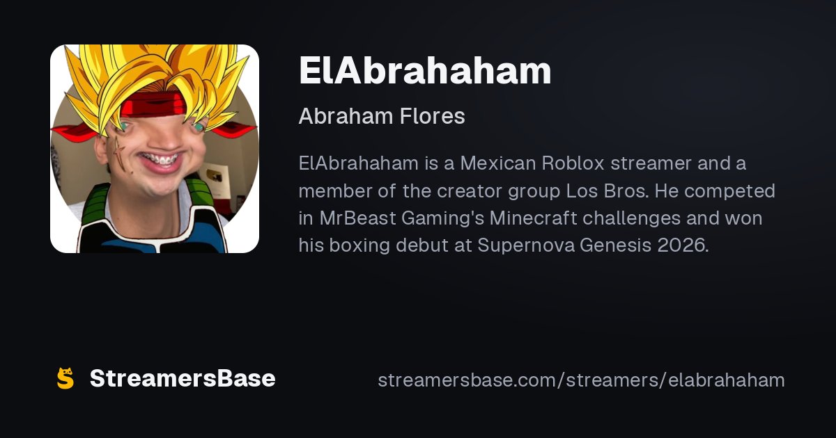 ElAbrahaham - Age, Birthday, Bio, Socials | StreamersBase
