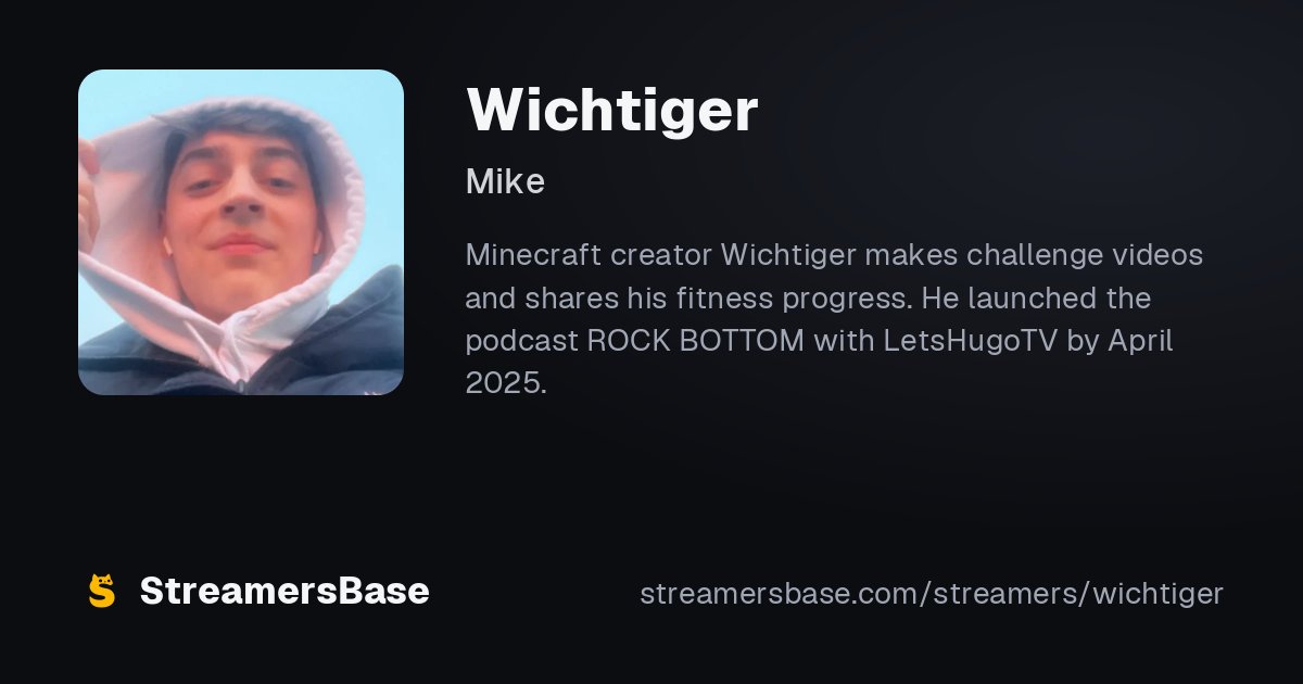Wichtiger - Age, Birthday, Bio, Socials | StreamersBase